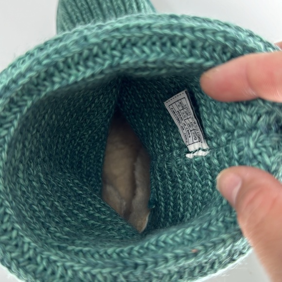 UGG Women’s Classic Cardy Knit Green Boots Size 5 - Picture 12 of 17